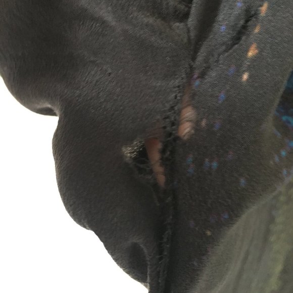 Butterfly Print Silk Top/Dress Vintage - Picture 10 of 11